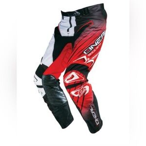 O'Neal Motocross Racing Pants Red, White and Black. Size 32 waist